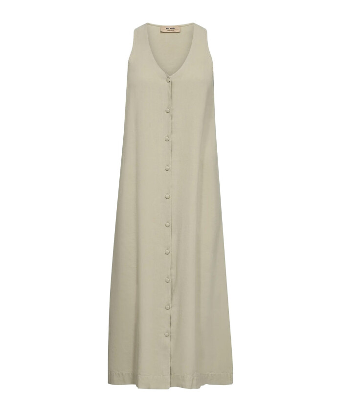 robe-en-lin-simple-avec-col-en-v