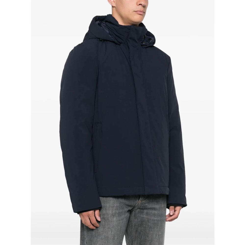 Woolrich Blauwe Stretch Jas Blue Heren