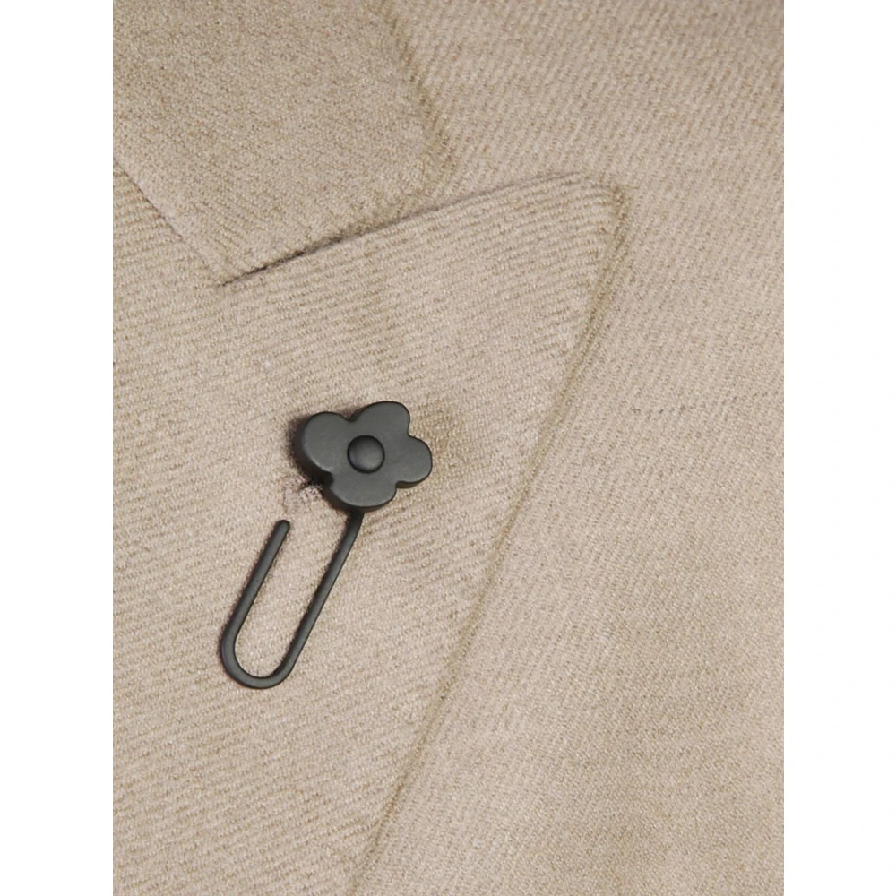 Lardini Zwarte Kasjmier Jas voor Mannen Beige Heren