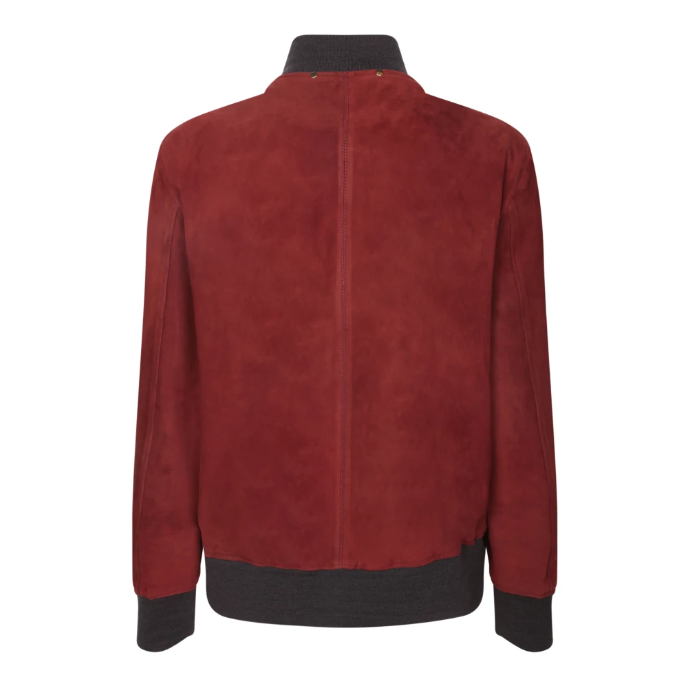PS By Paul Smith Luxe Suede Bomberjack Red Heren