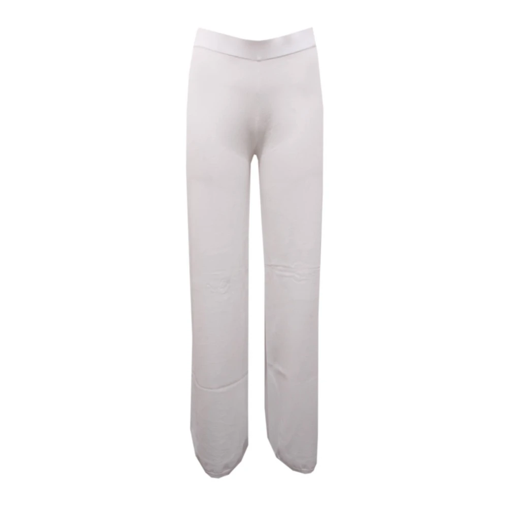 Kangra Women's White Straight Trousers, Xs, Palazzo Viscose Pant