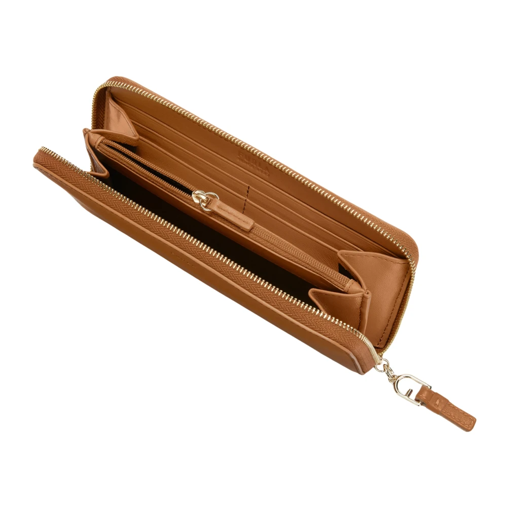 Furla Nuvola Zip Around Portemonnee Brown Dames