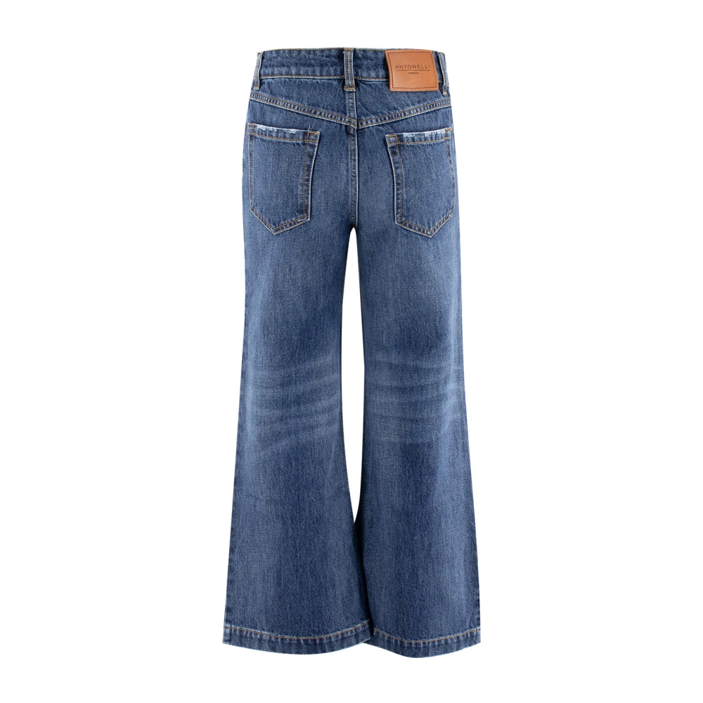 Antonelli Firenze Wijde Pijp Origineel Ontwerp Jeans Blue Dames