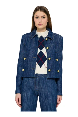 Denim Crop Jacka