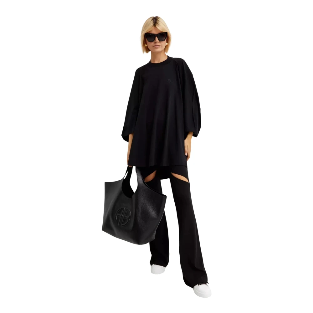Jean Paul Gaultier Zwart Oversized Logo T-shirt Black Dames