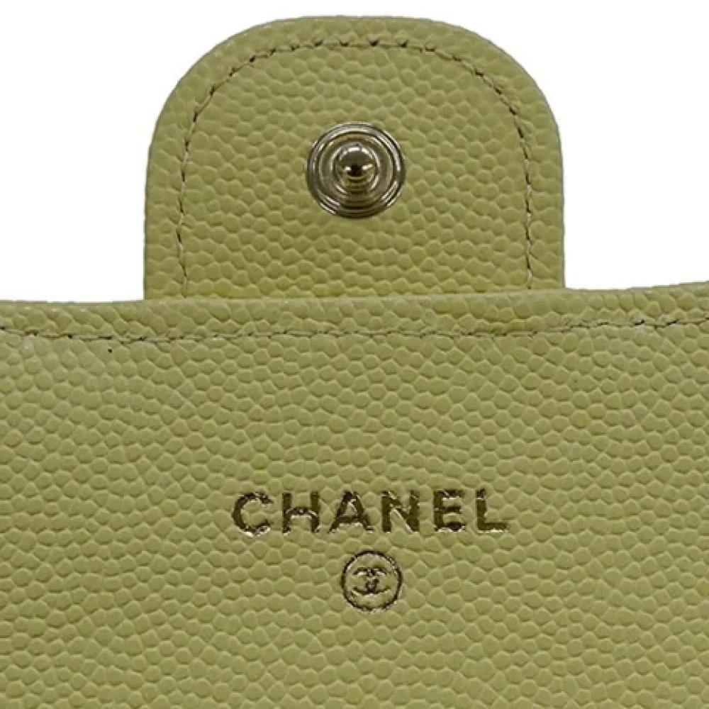 Chanel Vintage Pre-owned Leather wallets Yellow Dames