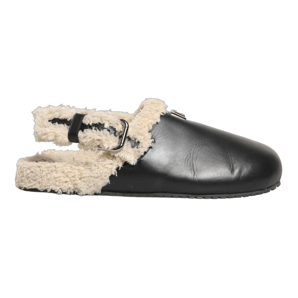Dolce & Gabbana Blue Flats Sandals - Female - Clogs - 10 Uk - Shoes
