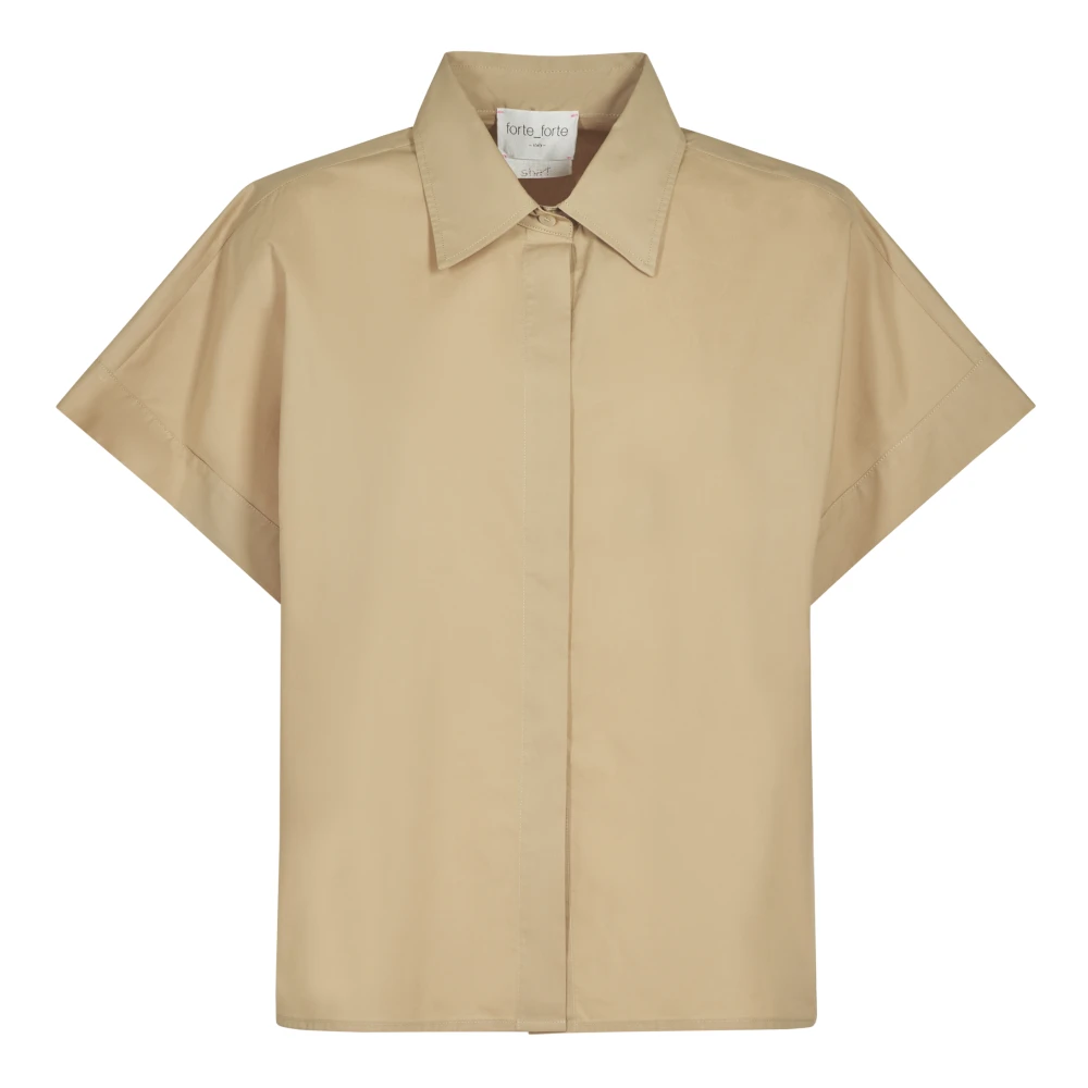 Forte Elegante Overhemden Collectie Beige Dames