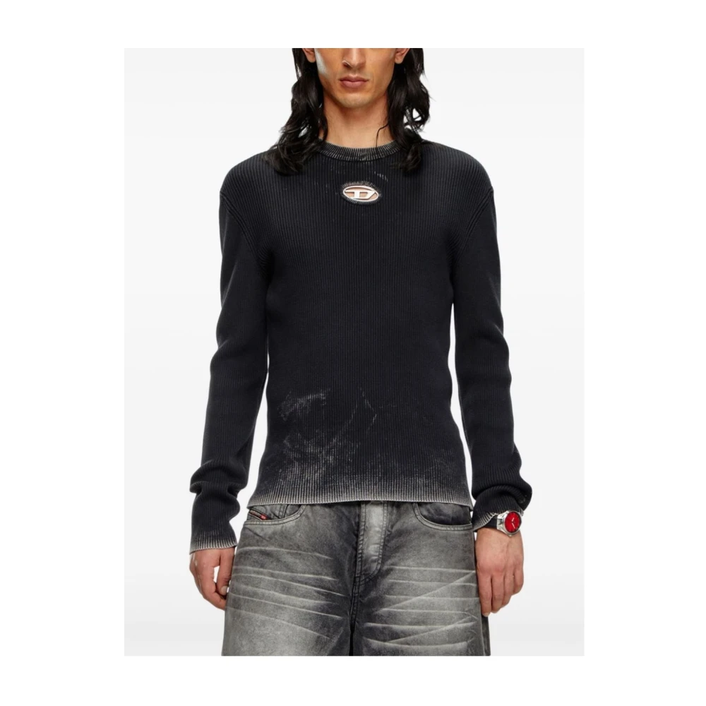 Diesel Stijlvolle Pullover met K-Darin-A 900 Black Heren
