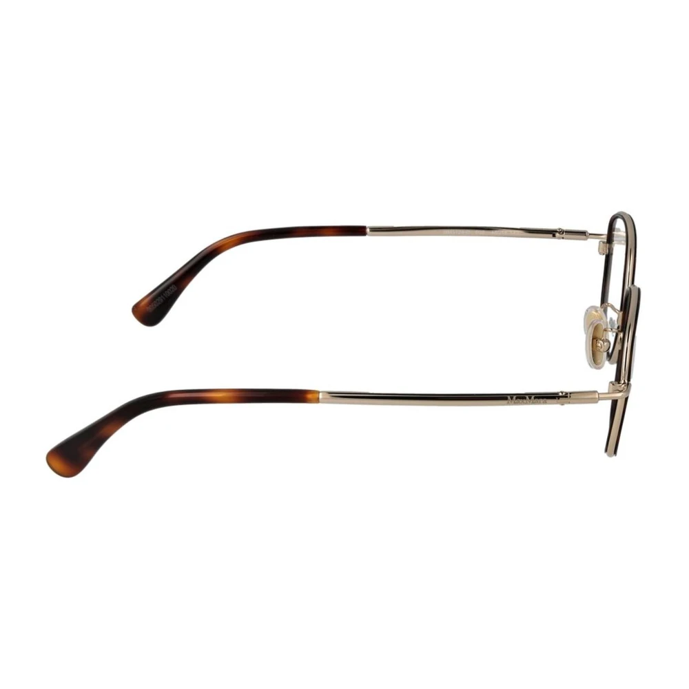 Max Mara Bruin Metalen Ronde Optische Frames voor Vrouwen Brown Dames
