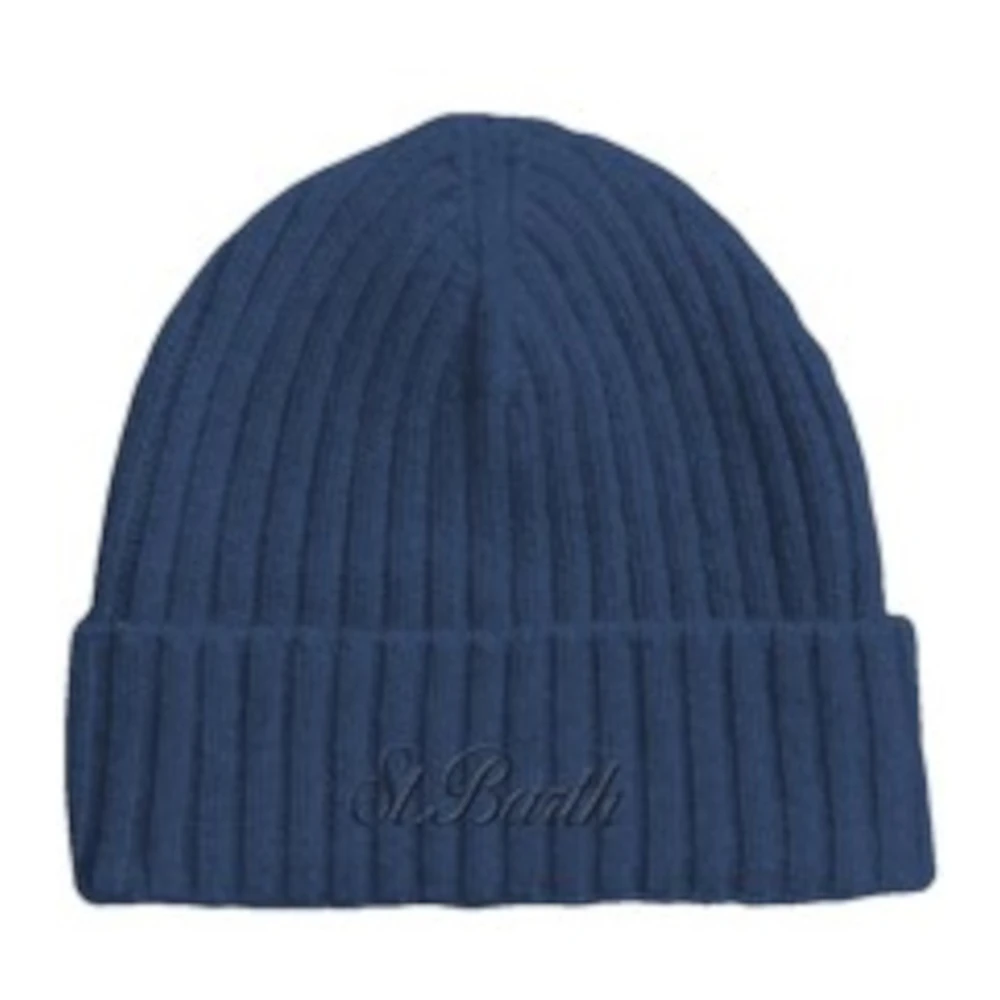 Mc2 Saint Barth Blue Accessories, Male, One Size, Wengen Beanie