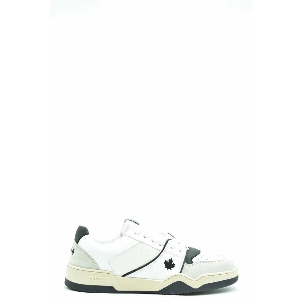 Dsquared2 Men's White Sneakers, 10 Uk, Spiker Trainers