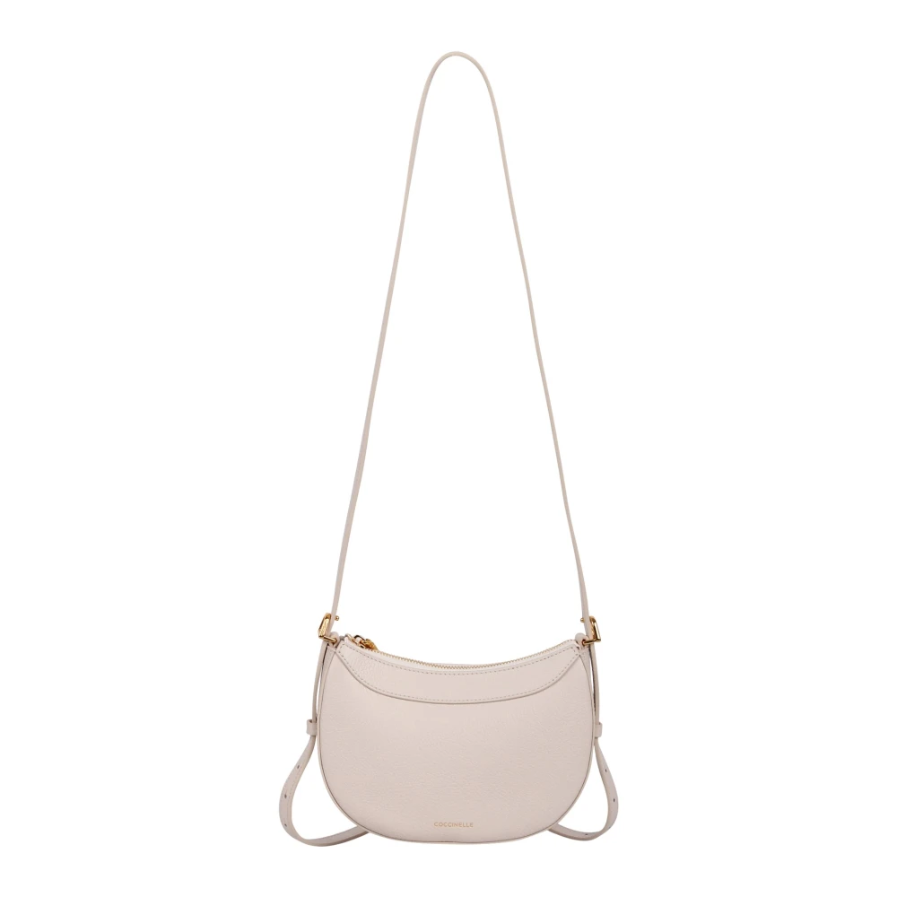 Coccinelle Whisper Schoudertas met Plectrum Detail White Dames