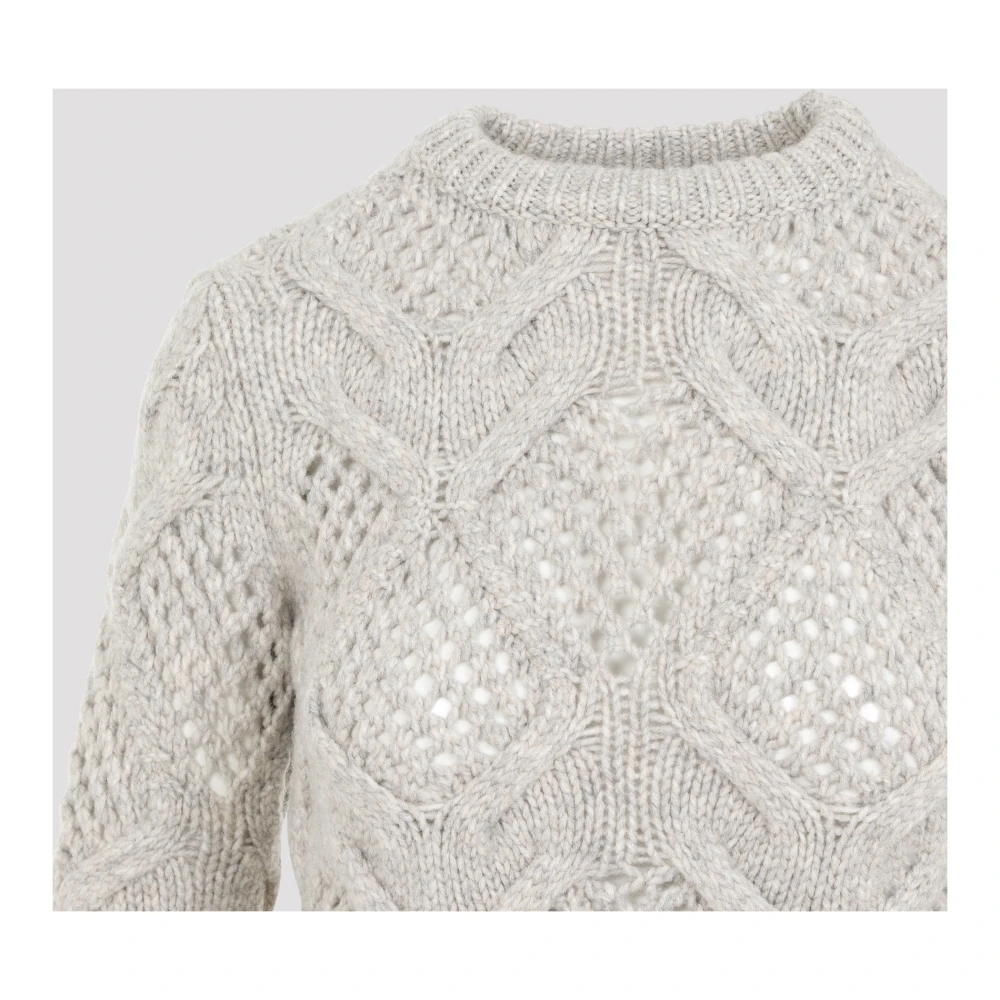 SPORTMAX Neutrale Melange Narvel Sweater Gray Dames