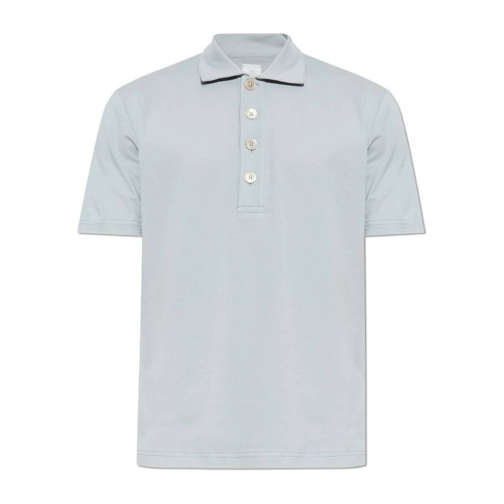 Eleventy Mannelijk Blauw Tops Heren, 2XL, Katoen, Cotton Polo