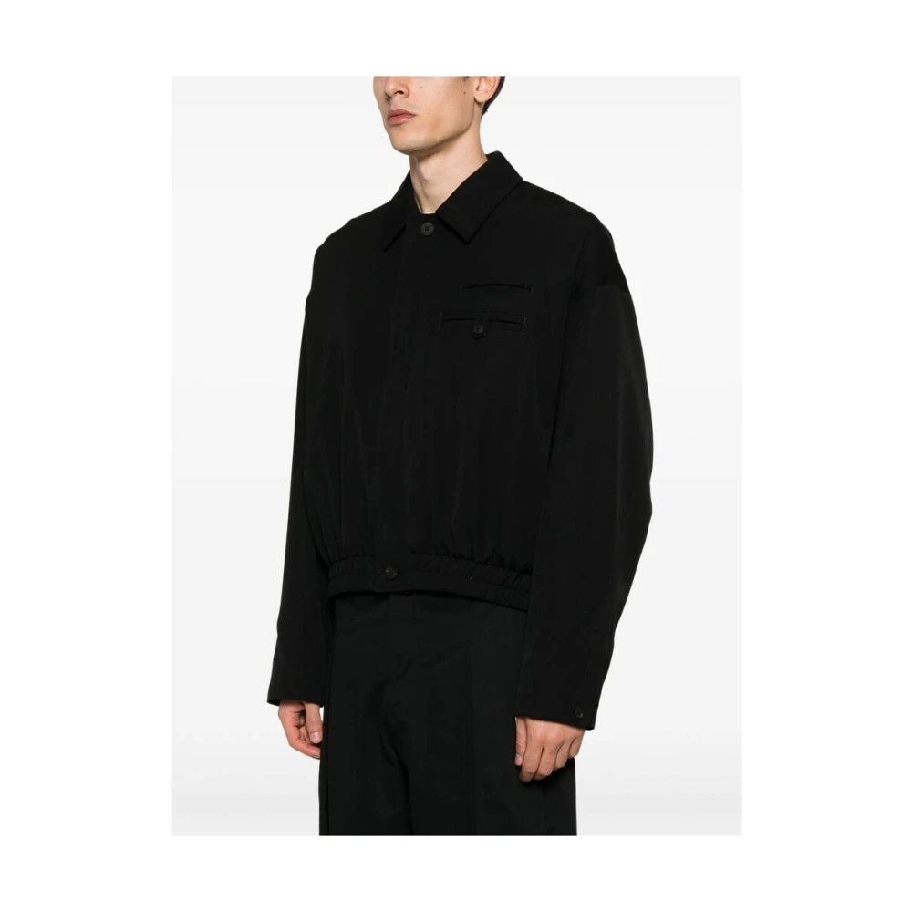 Jacquemus Zwart elastisch zoom bovenkleding Black Heren