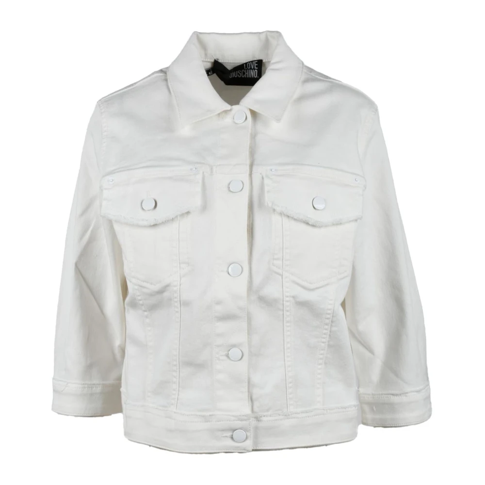 Love Moschino Stijlvolle bovenkleding katoenmix spandex White Dames