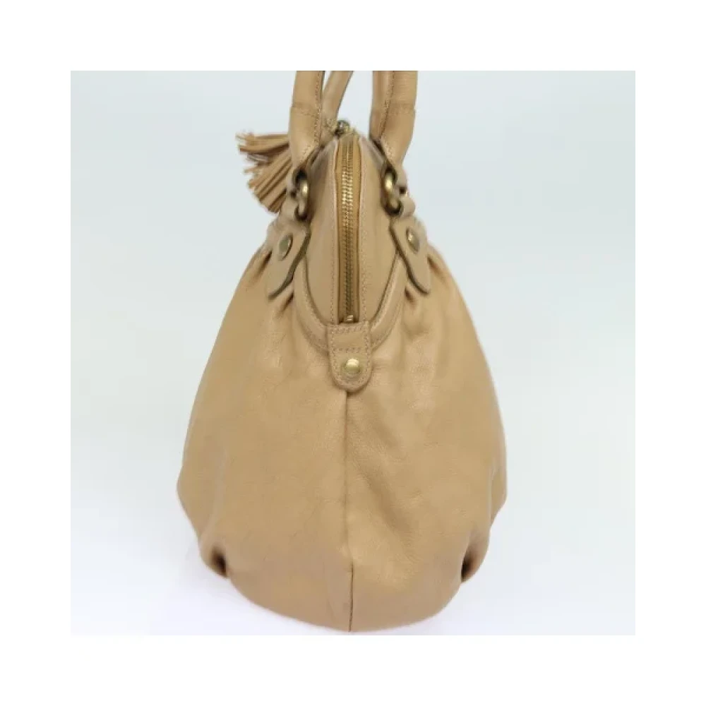Burberry Vintage Pre-owned Leather shoulder-bags Beige Dames