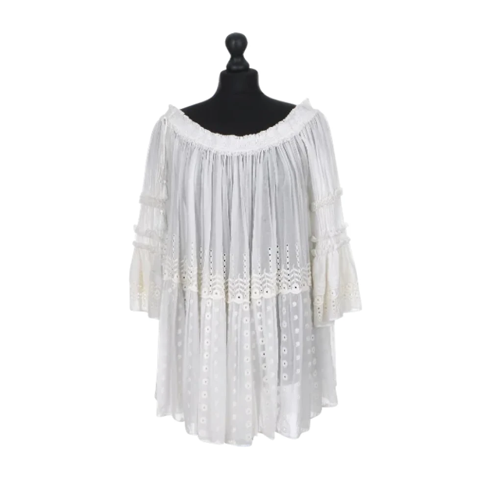 Chloé Pre-owned Cotton tops White Dames