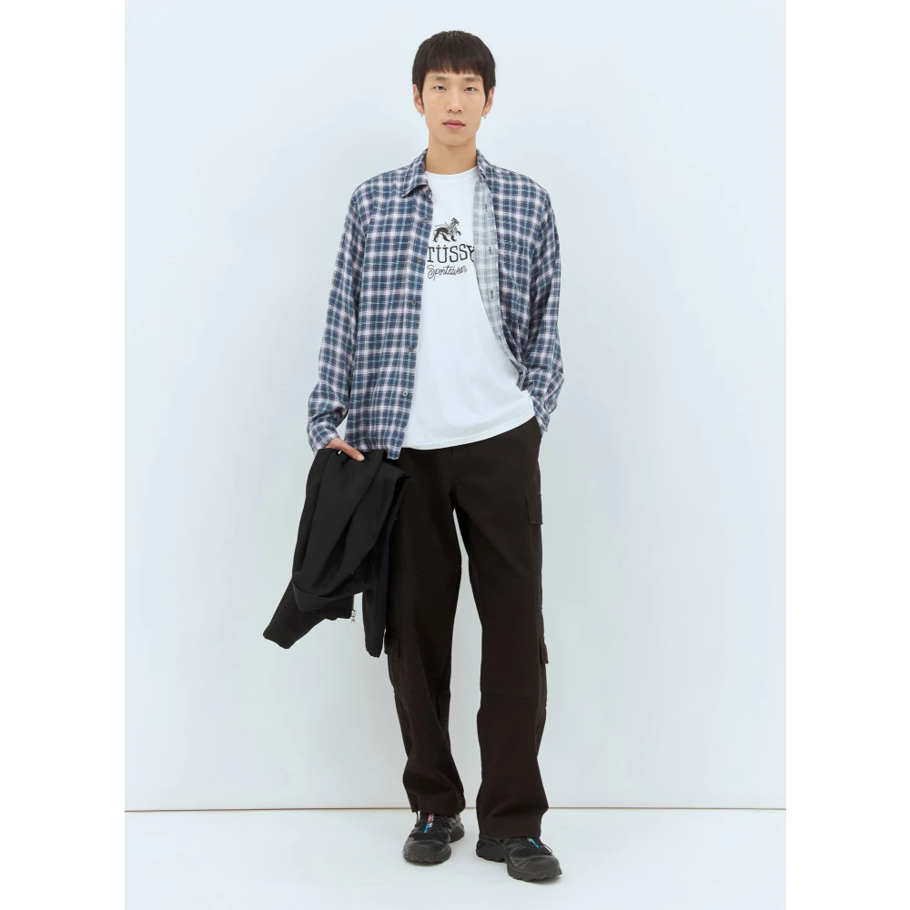 Stüssy Katoenen Jersey Crewneck Logo Print T-Shirt White Heren