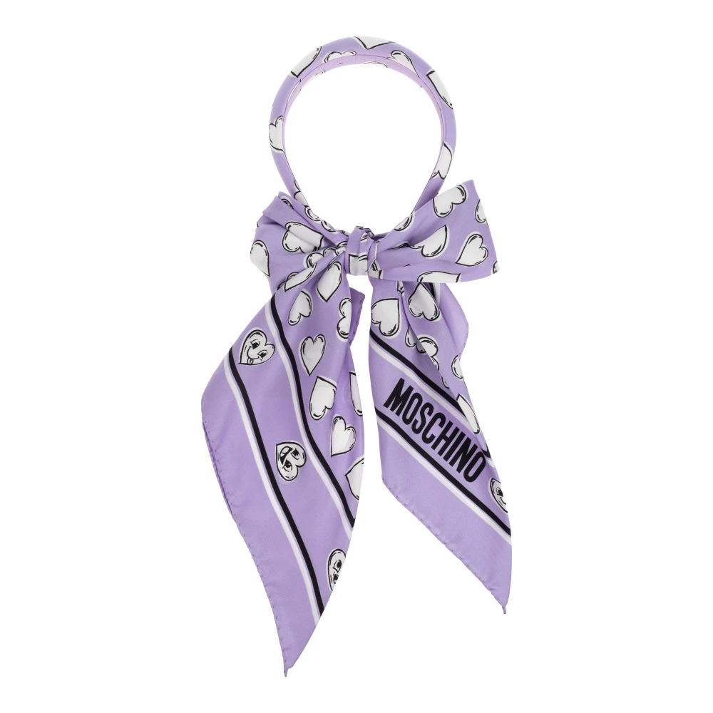 Moschino Zijden Haarband Purple Dames