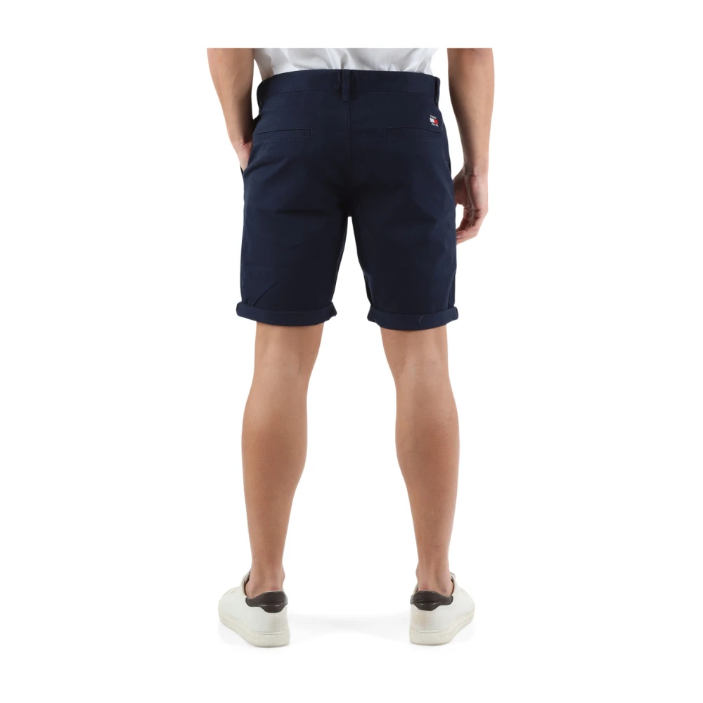 Tommy Jeans Slim Fit Stretch Katoenen Bermuda Shorts Blue Heren