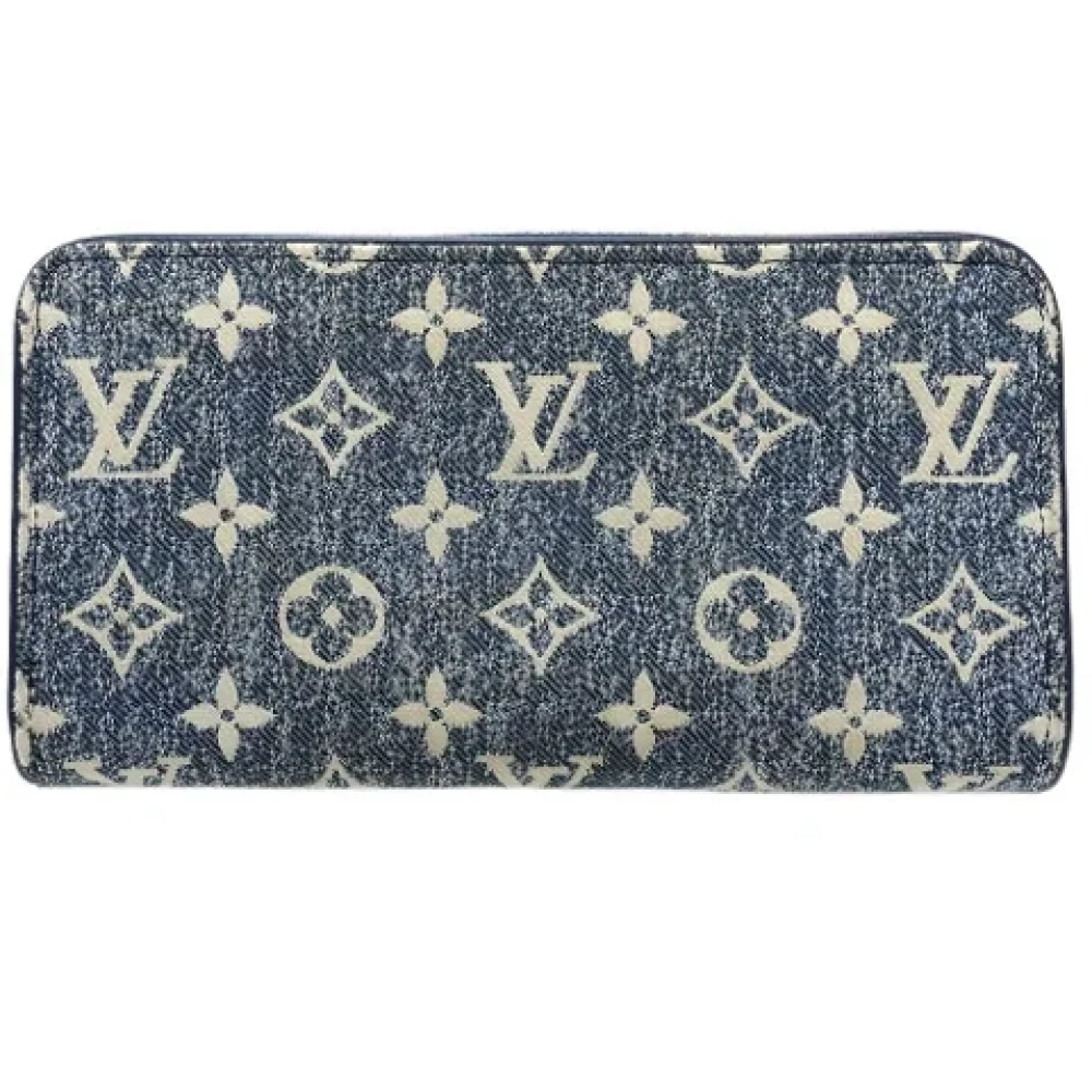 Louis Vuitton Vintage Pre-owned Denim wallets Blue Dames
