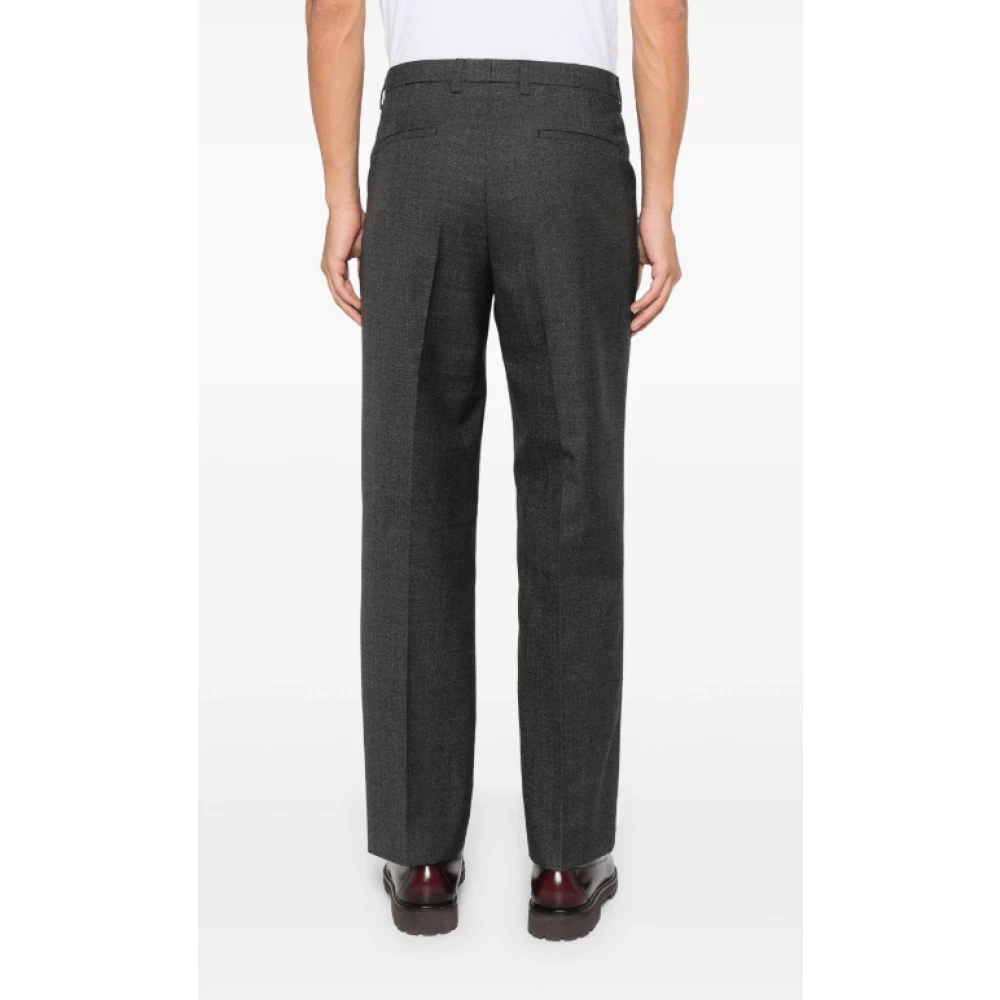 Gucci Antracietgrijze wollen tailored broek Gray Heren