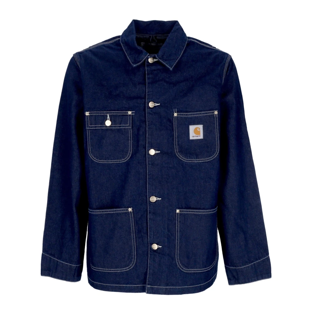 Carhartt WIP Denim Jack Blauw Gewassen Heren Blue Heren