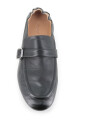 black-leather-loafer-with-silver-buckle