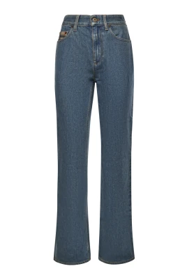 Midjehöga raka jeans