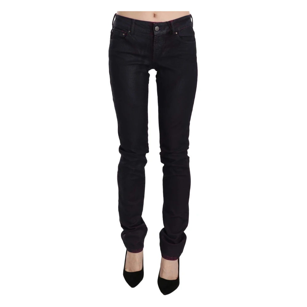 Just Cavalli Stijlvolle Zwarte Skinny Denim met Lage Taille Black Dames