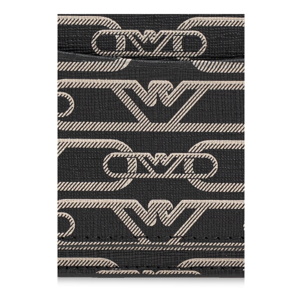 Emporio Armani Kaarthouder met monogram Black Dames