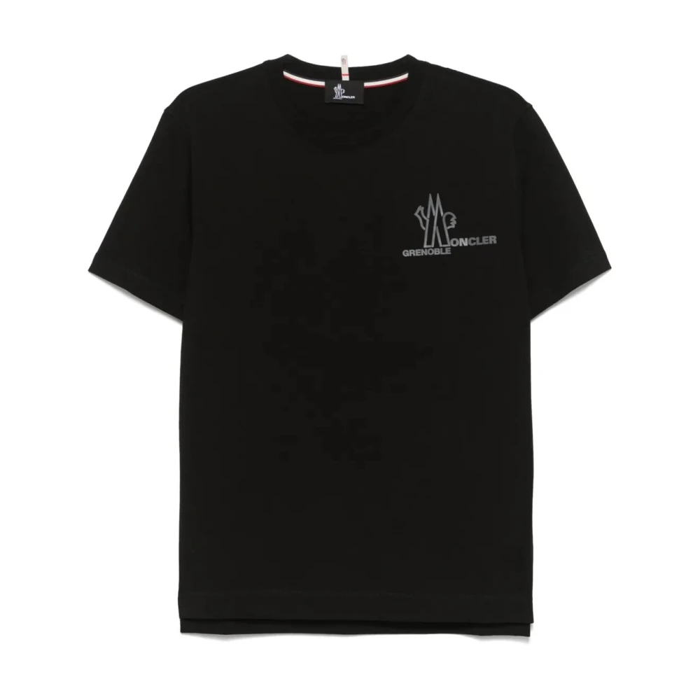 Moncler Svart T-shirt med stil 999 Black, Herr