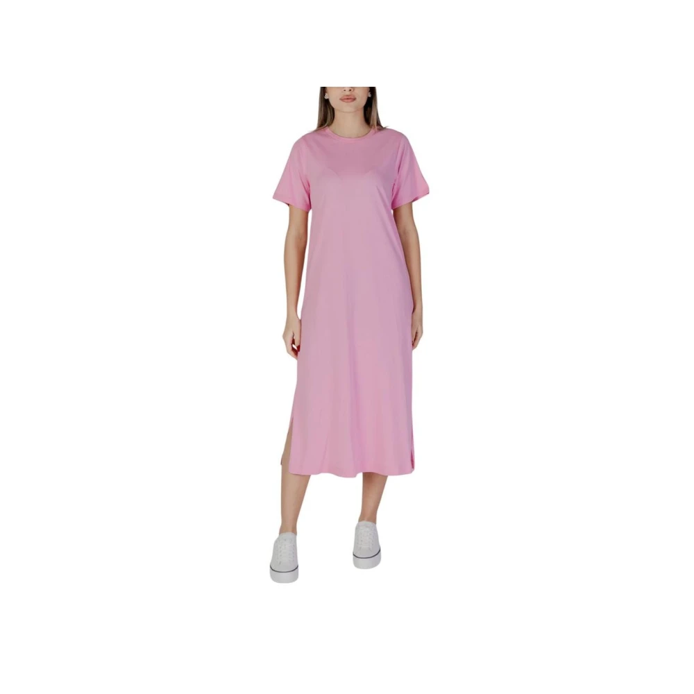 b.Young Multicolor Katoenen Midi Jurk Casual Multicolor Dames