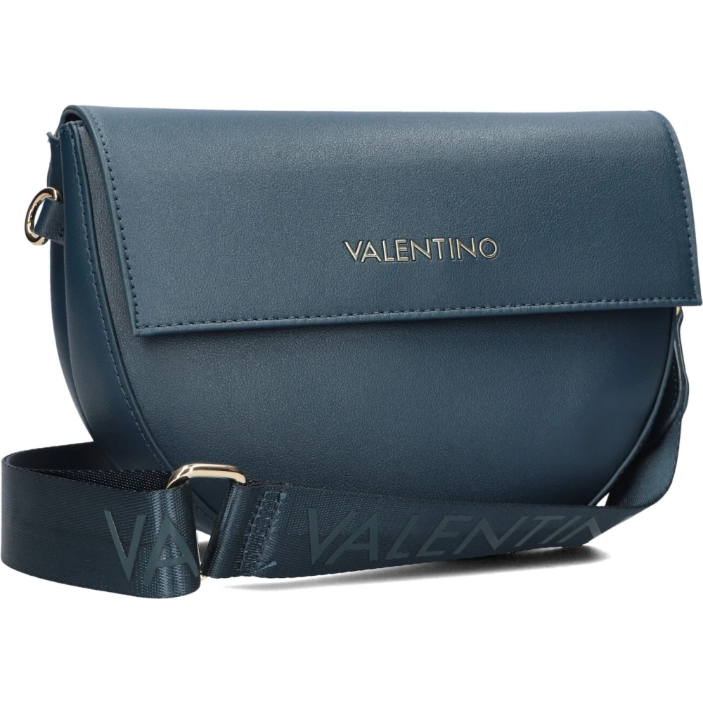 Valentino Blauwe Flap Tas Schoudertas Blue Dames