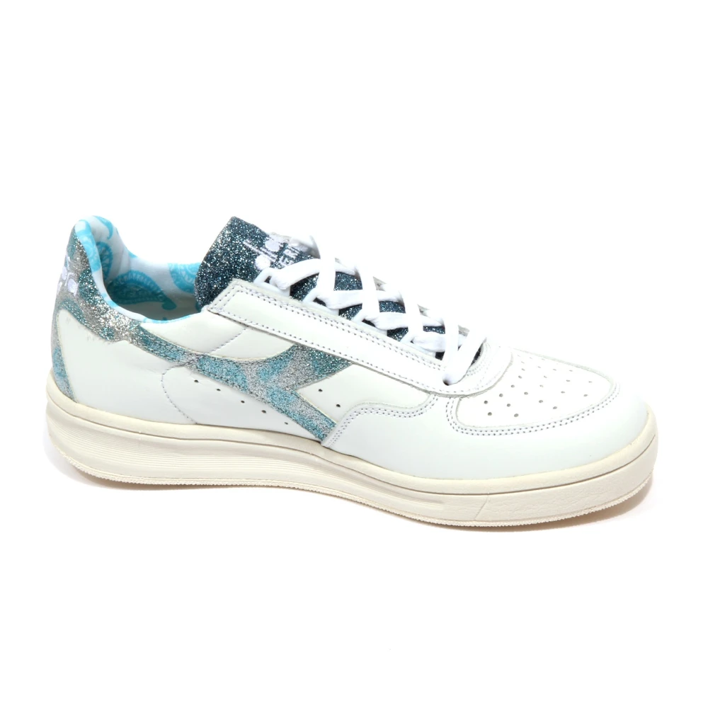 Diadora Women's White Glitter Heritage Shoe