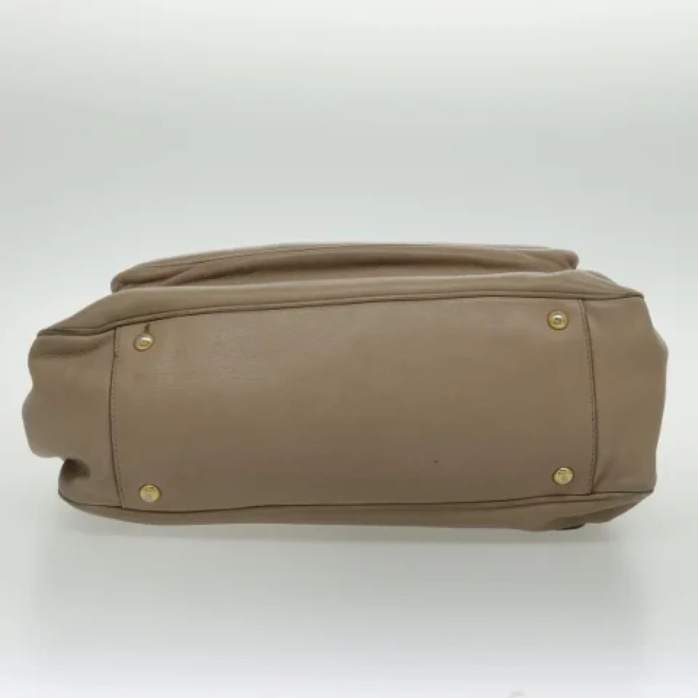 Salvatore Ferragamo Pre-owned Leather handbags Beige Dames