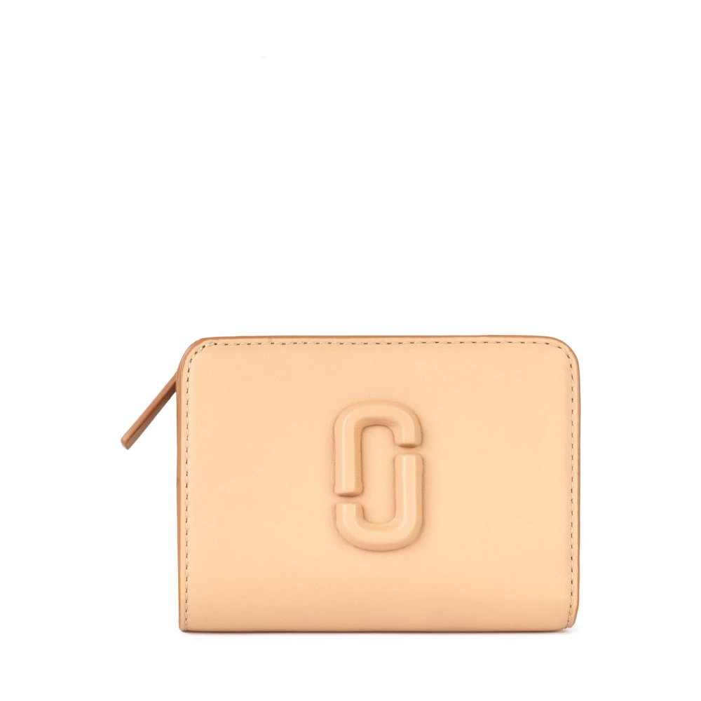 Marc Jacobs Mini Compact Wallet in Kameel Leer Beige Dames