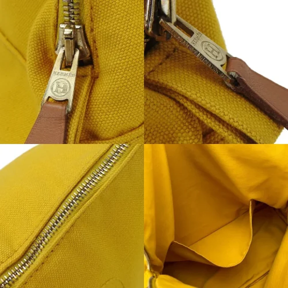 Hermès Vintage Pre-owned Canvas handbags Yellow Dames