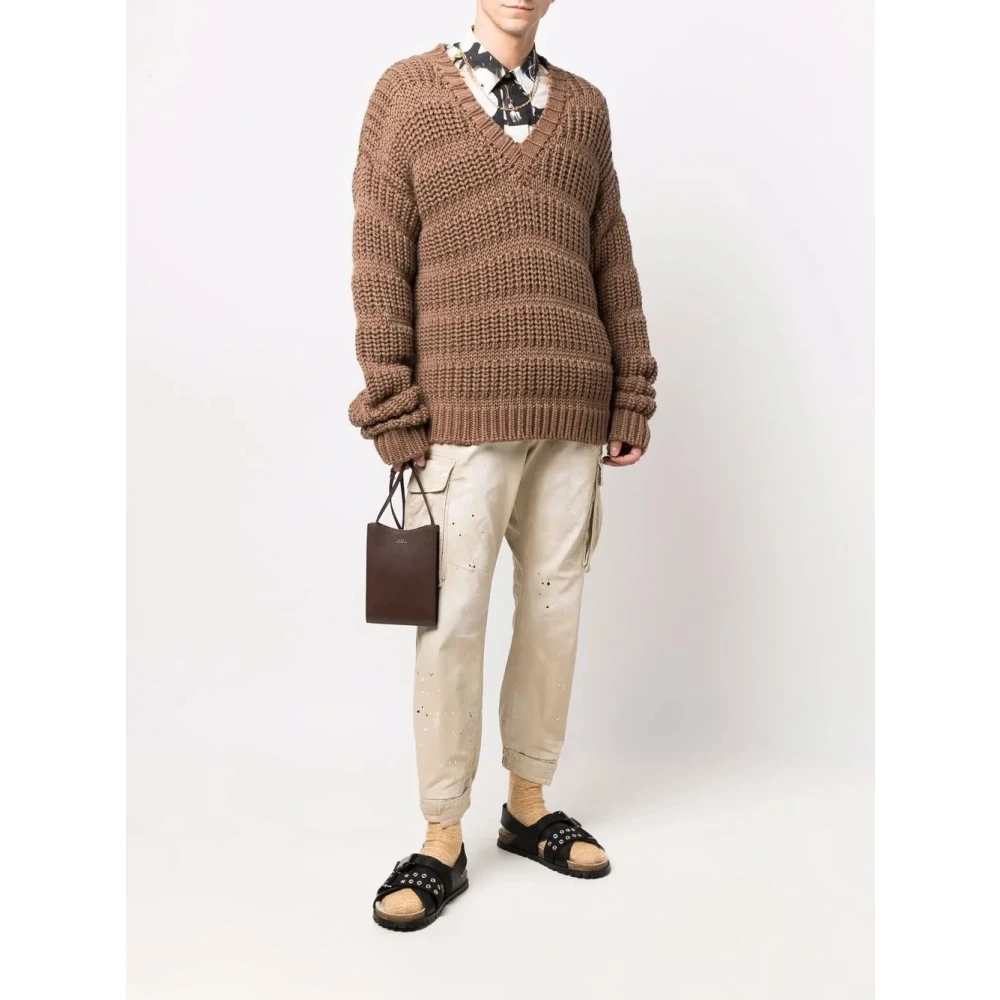 Dsquared2 Stijlvolle Pullover voor Mannen Brown Heren