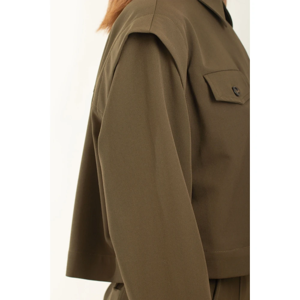 pinko Tech Viscose Shirt in Fioriera Stijl Green Dames