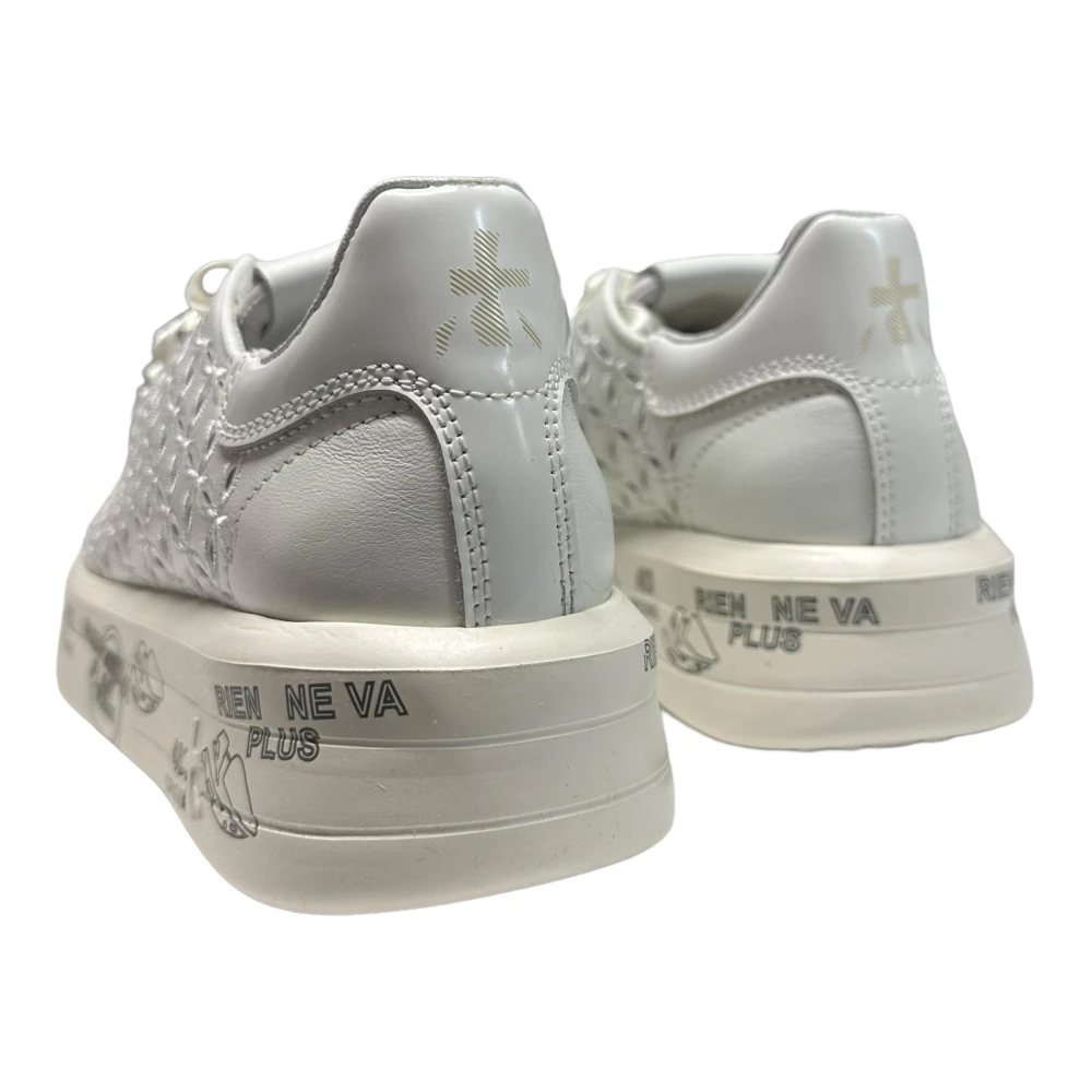 Premiata Gaatjesleer sneaker met satijnen veters White Dames