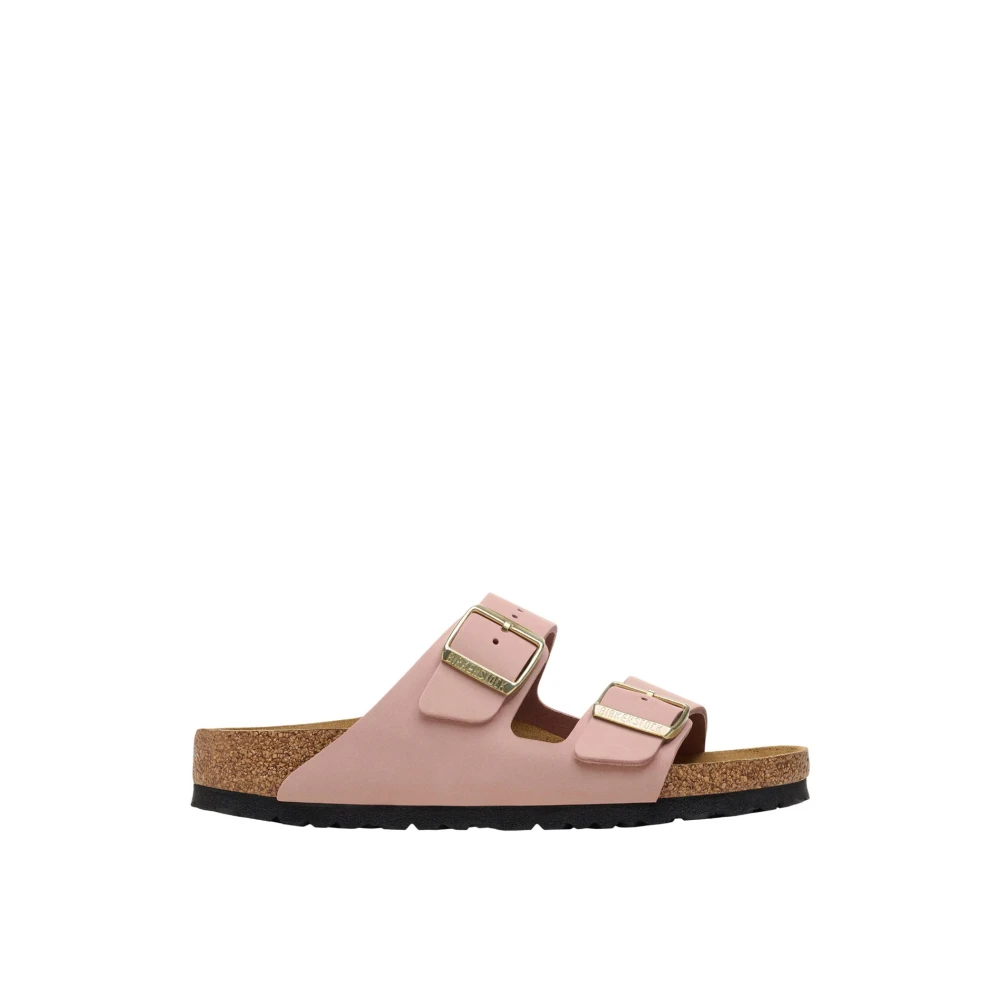 Afslappet Pink Læder Dame Sandaler