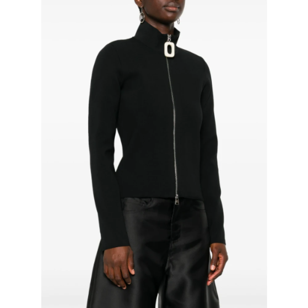 JW Anderson Zwart Zip-Up Vest Black Dames