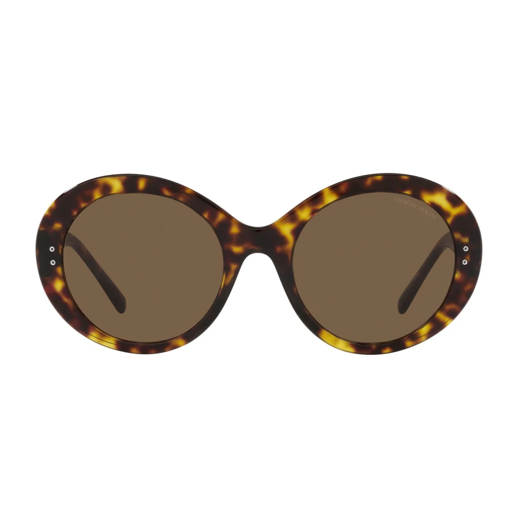 Giorgio Armani Gedurfde ronde zonnebril in Havana acetaat Brown Unisex