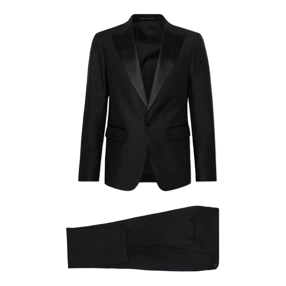Dsquared2 Zwarte zijden en wollen avondjurk Black Heren