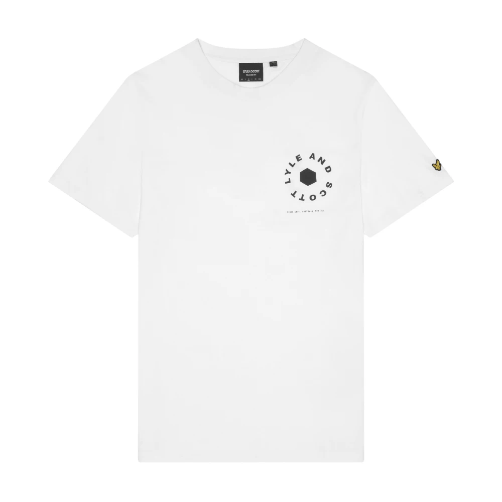 Lyle & Scott SS T-shirts Voetbal Wiel Grafisch T-shirt White Heren