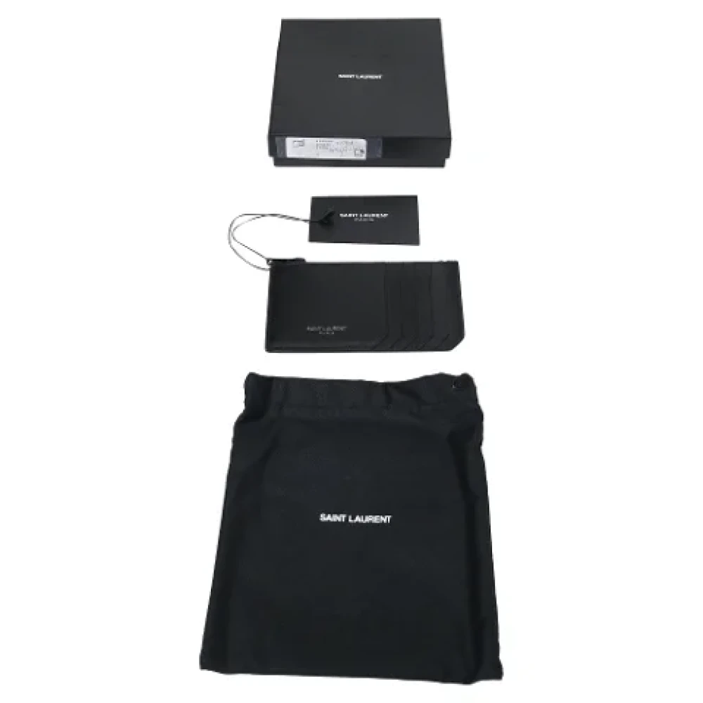 Yves Saint Laurent Vintage Pre-owned Leather wallets Black Heren