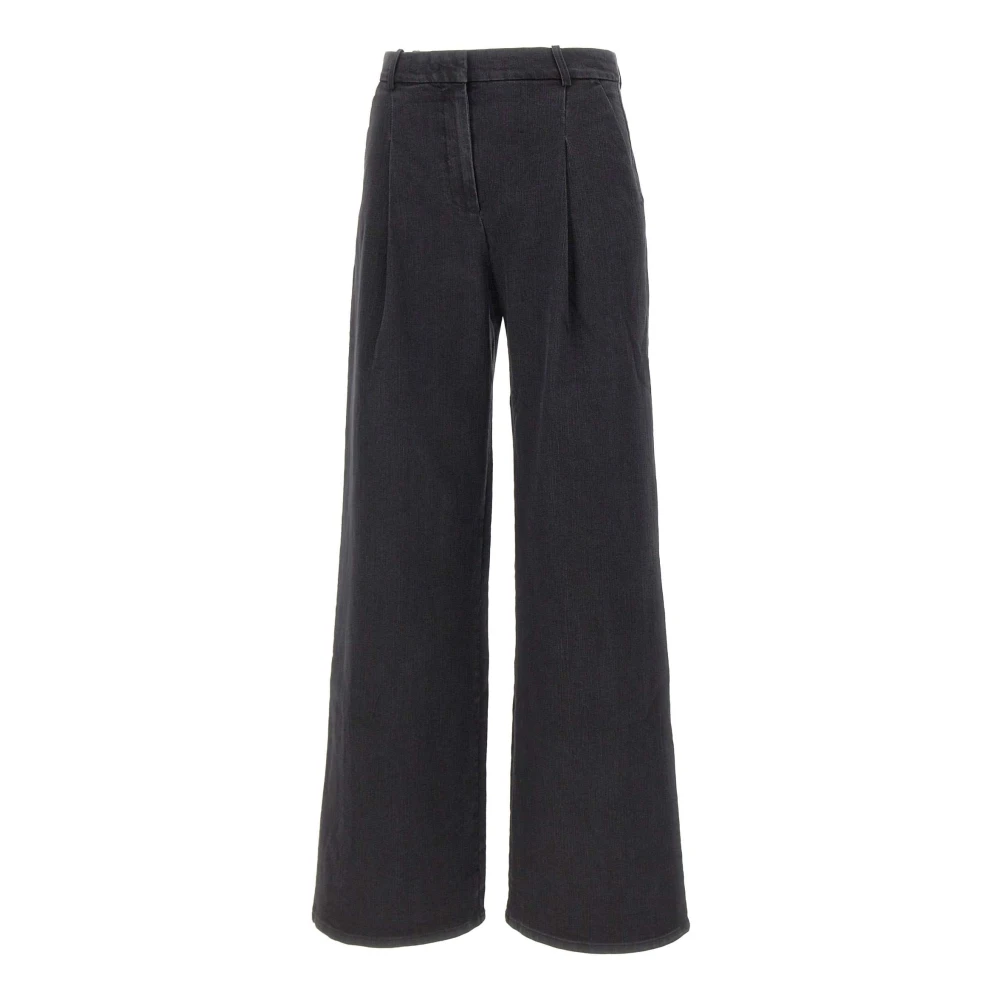 The Garment Black Wide Trousers, Female, Xs, Merci Anagram Trousers